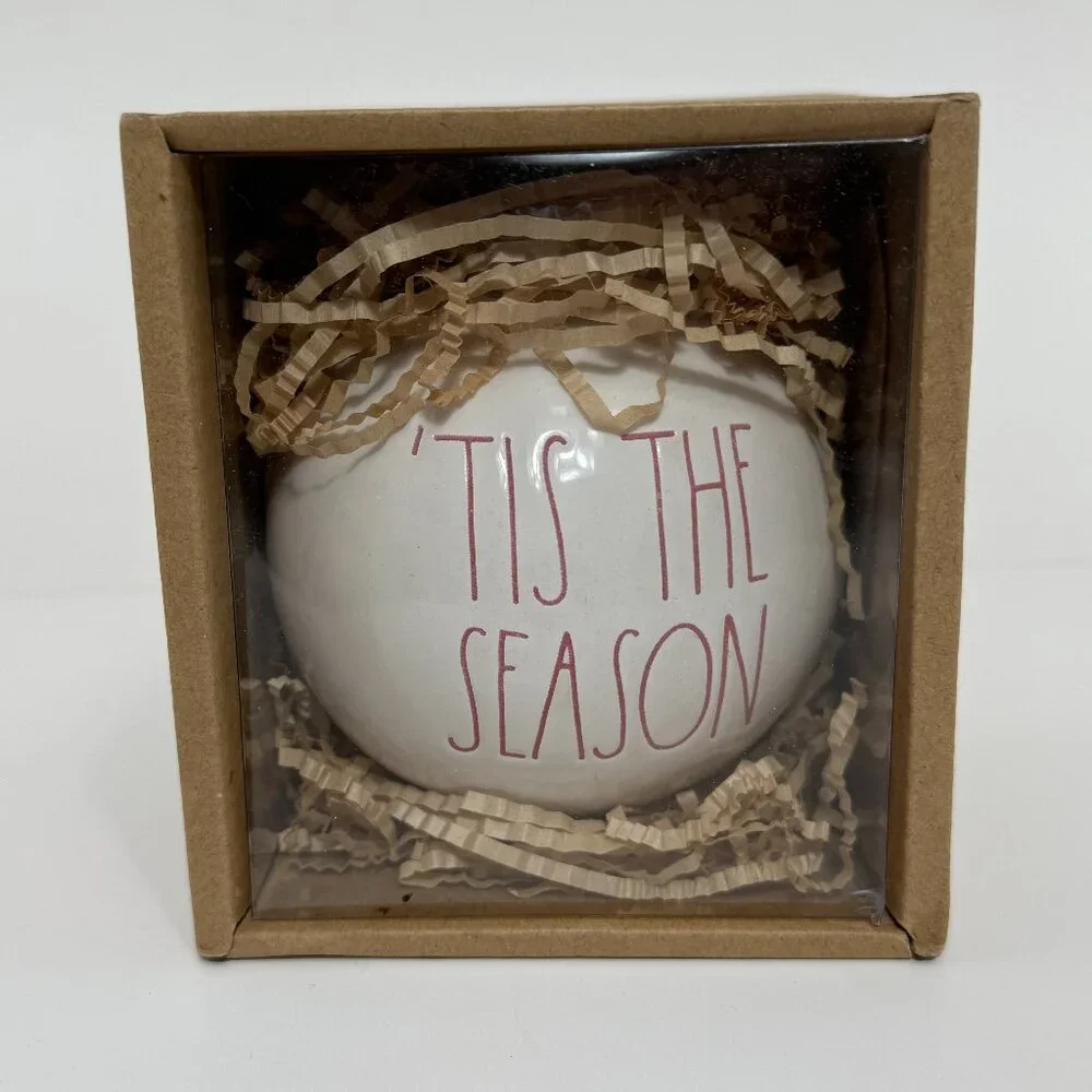 Rae Dunn ‘Tis The Season Christmas Ceramic Ornament